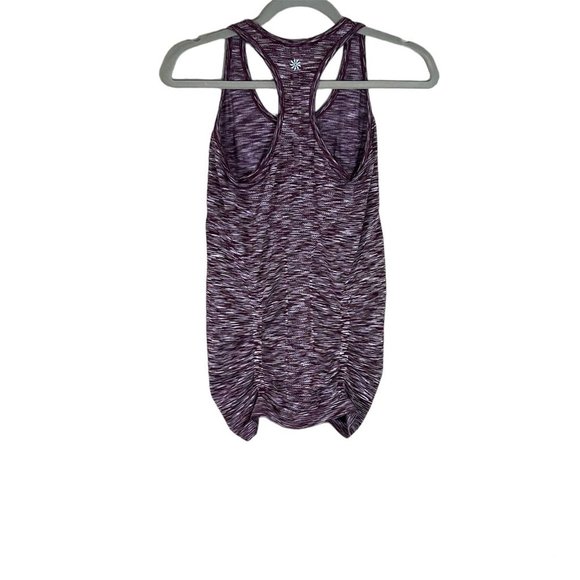 Athleta Fastest Track Tank Small Racerback Ruche Activewear Burgundy - Picture 2 of 6